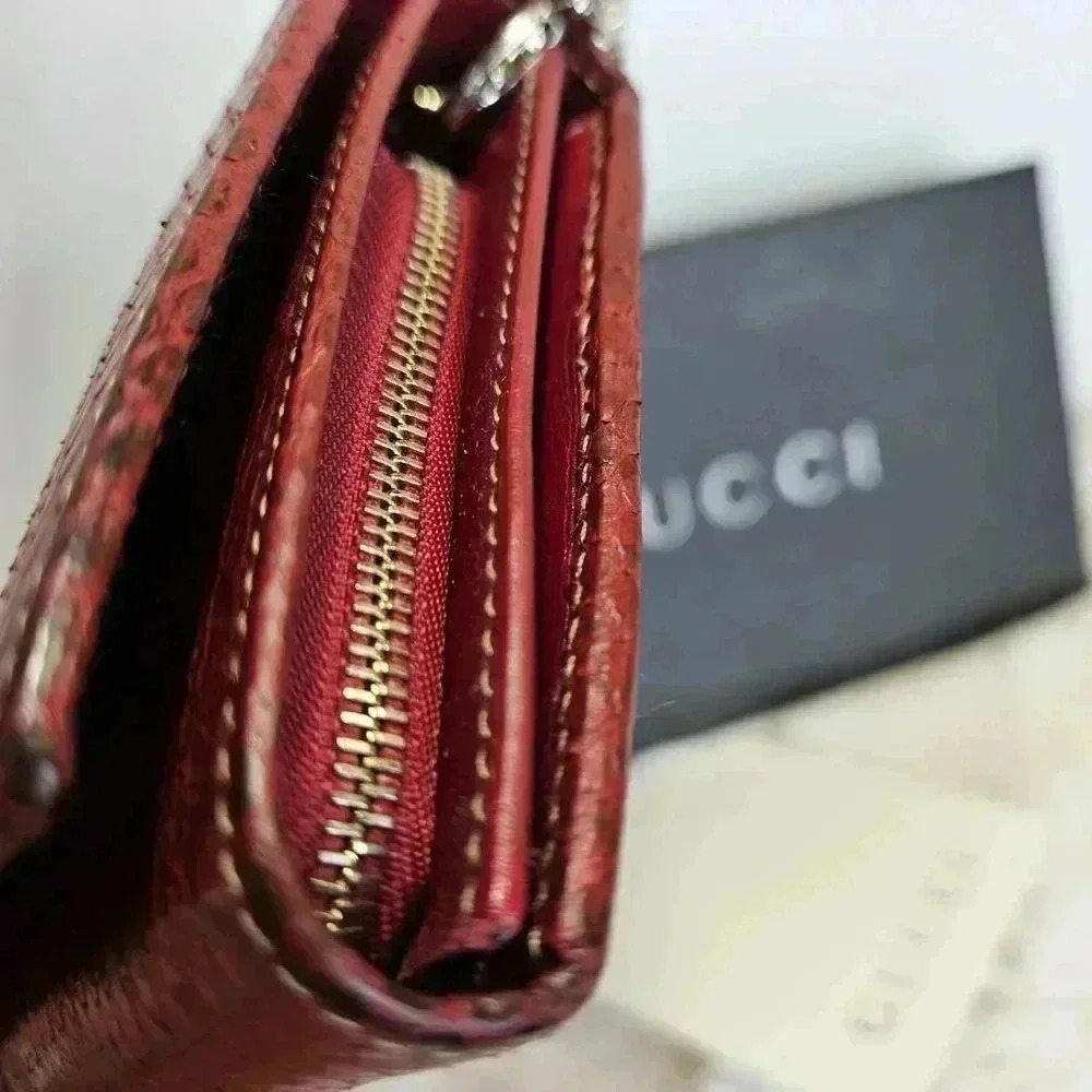 Gucci Python Leather Wallet  On Chain - Picture 10 of 16